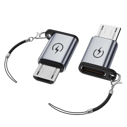 Liaoan USB C auf Micro USB Adapter, 2-Pack Unterstützung 18W Schnellladung, geeignet für USB C Buchse auf Micro Stecker Adapter, Nicht geeignet für Kopfhörer Liaoan USB C auf Micro USB Adapter, 2-Pack Unterstützung 18W Schnellladung, geeignet für USB C Buchse auf Micro Stecker Adapter, Nicht geeignet für Kopfhörer von Liaoan