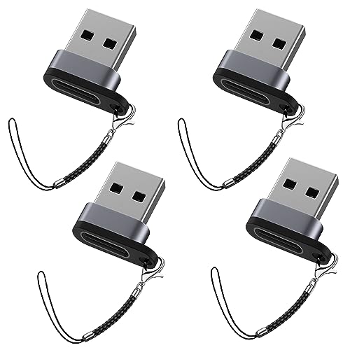 Liaoan USB C auf USB Adapter, Stecker auf Buchse, Tragbare Übertragung Schlüsselanhänger [Satz von 4] von Liaoan