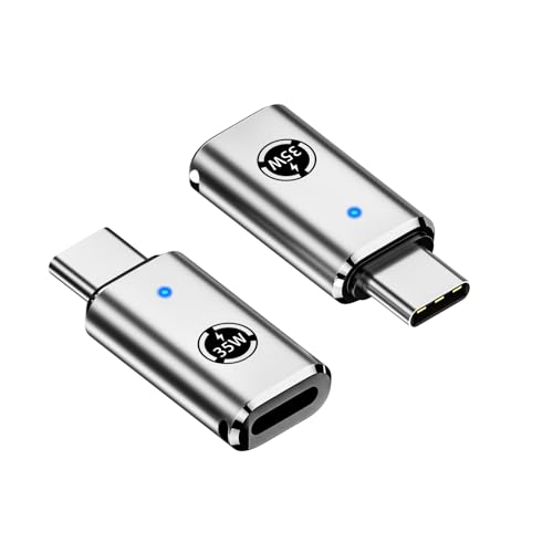 USB C-to Lightning Adapter, 35W PD Anschluss, 2-teiliges Set, kompatibel mit iPhone 15 Serie und anderen C-Typ Geräten, Schnellladung, silbernes Design. Unterstützt keine Kopfhörer- und OTG-Funktionen von Liaoan