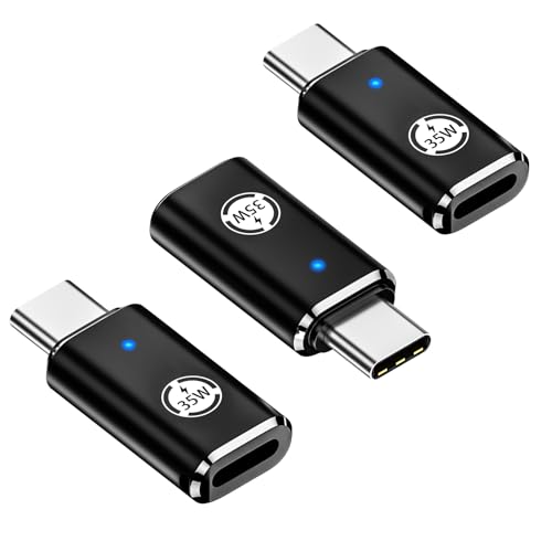USB C-to Lightning Adapter,35W PD Anschluss, 3-teiliges Set, kompatibel mit iPhone 15 Serie und Anderen C-Typ Geräten, Schnellladung, schwarzes Design. Unterstützt Keine Kopfhörer- und OTG-Funktionen von Liaoan