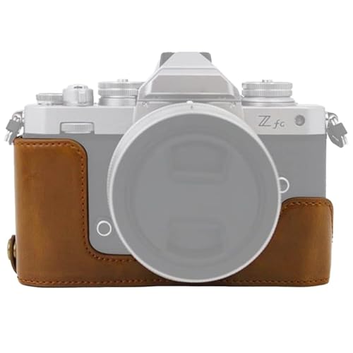 Kamera Halbkoffer 1/4 Zoll Faden PU Lederkamera Halbhülle Basis für Nikon Z FC Kamerazubehör -Tasche von Liaoxig
