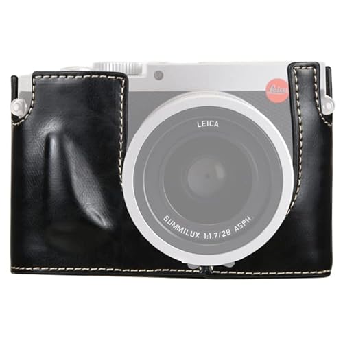 Kamera Halbkoffer 1/4 Zoll Thread PU-Leder-Kamera-halbe Fallbasis für Leica Q Kamerazubehör -Tasche von Liaoxig