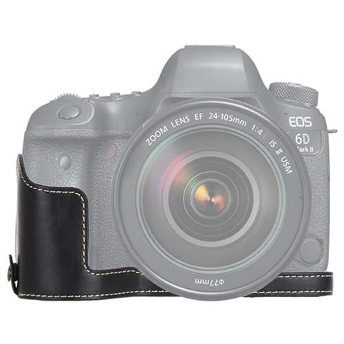 Kamera Halbkoffer 1/4 Zoll Thread PU-Leder-Kamera-halbe Fallbasis für for Canon EOS 6D / 6D Mark II Kamerazubehör -Tasche von Liaoxig