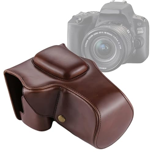 Kamera Lederbeutel Ganzkörper-Kamera PU-Leder Tasche für for Canon EOS 200D Kamerazubehör -Tasche von Liaoxig