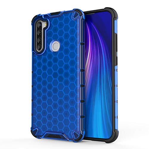 Schutzhülle für Xiaomi Redmi Note 8T, stoßfest, Wabenmuster, Polycarbonat und TPU, Farbe: Blau von Liaoxig