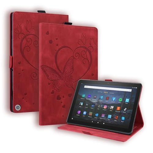 Tablet Hülle für Amazon Fire HD 8 (2020) Liebe Schmetterling Muster Horizontal Flip Ledertasche mit Halterung & Sleep/Wake-up Funktion Tablet Hülle von Liaoxig