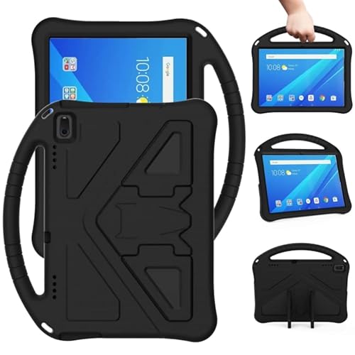 Tablet Hülle für Lenovo Tab 4 10 Plus TB-X704F/N/L/V EVA Flach Anti Falling Schutzhülle Schale mit Halterung (Schwarz) Tablet Hülle von Liaoxig