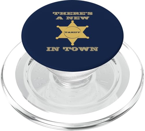 Es gibt einen neuen Tarif in Town Sheriff Star American Economy PopSockets PopGrip für MagSafe von Liberal Democracy Politics