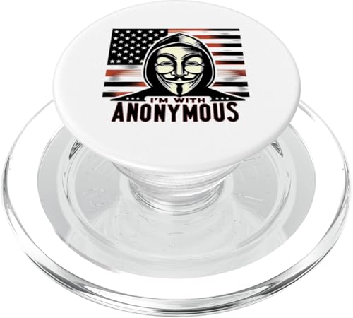 Ich bin bei Anonymous Hacker Culture American Flag Political PopSockets PopGrip für MagSafe Ich bin bei Anonymous Hacker Culture American Flag Political PopSockets PopGrip für MagSafe von Liberal Democracy Politics
