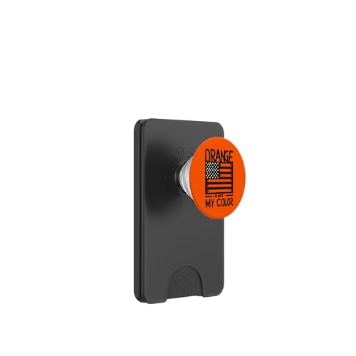 Orange ist nicht meine Farbe Amerikanische Flagge Anti-US-Regierung PopSockets PopWallet für MagSafe von Liberal Democracy Politics