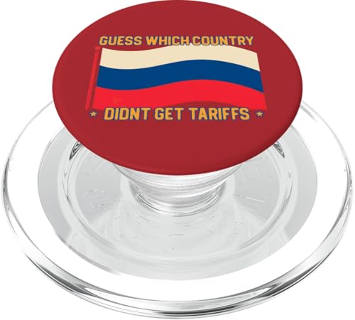 Russland Guess Which Country Didnt Get Tariffs American PopSockets PopGrip für MagSafe Russland Guess Which Country Didnt Get Tariffs American PopSockets PopGrip für MagSafe von Liberal Democracy Politics