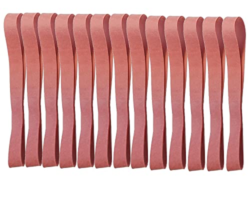 25 Stück elastische Gummibänder lang, dick, spannkräftig, haltbar, wiederverwendbar, dicke Gummiringe für Haushalt & Büro, Farbe Rot von Libetui