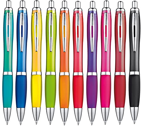 Libetui 10 ergonomische Kugelschreiber Set Kulli rutschfeste Griffzone Großraumine Gehäuse 10 Farben Druckkugelschreiber Mehrfarbig blauschreibend Libetui 10 ergonomische Kugelschreiber Set Kulli rutschfeste Griffzone Großraumine Gehäuse 10 Farben Druckkugelschreiber Mehrfarbig blauschreibend von Libetui
