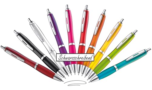 Libetui 10 ergonomische Kugelschreiber Set Kulli schwarze Tinte rutschfeste Griffzone Großraumine Schwarz Gehäuse 10 Farben Druckkugelschreiber bunt schwarzschreibend Libetui 10 ergonomische Kugelschreiber Set Kulli schwarze Tinte rutschfeste Griffzone Großraumine Schwarz Gehäuse 10 Farben Druckkugelschreiber bunt schwarzschreibend von Libetui