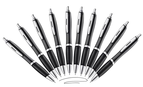 Libetui Set 10 Kugelschreiber ergonomische schwarze Kulli schwarze Tinte rutschfeste Griffzone Großraumine Schwarz Druckkugelschreiber schwarzschreibend Kulis 10er Schwarz Libetui Set 10 Kugelschreiber ergonomische schwarze Kulli schwarze Tinte rutschfeste Griffzone Großraumine Schwarz Druckkugelschreiber schwarzschreibend Kulis 10er Schwarz von Libetui