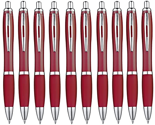 Libetui Set 10 ergonomische Kugelschreiber Dunkelrot Kulis blauschreibend rutschfeste Griffzone Großraumine Blau bordeaux Druckkugelschreiber Burgunde Libetui Set 10 ergonomische Kugelschreiber Dunkelrot Kulis blauschreibend rutschfeste Griffzone Großraumine Blau bordeaux Druckkugelschreiber Burgunde von Libetui