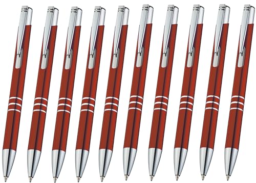 Libetui Set 10 Kugelschreiber Metall Dunkelrot Metallkugelschreiber bordeaux Metall Kuli Weinrot Druckkugelschreiber nachfüllbare Großraummine Blaue Tinte Dunkelrote Kulischreiber Libetui Set 10 Kugelschreiber Metall Dunkelrot Metallkugelschreiber bordeaux Metall Kuli Weinrot Druckkugelschreiber nachfüllbare Großraummine Blaue Tinte Dunkelrote Kulischreiber von Libetui