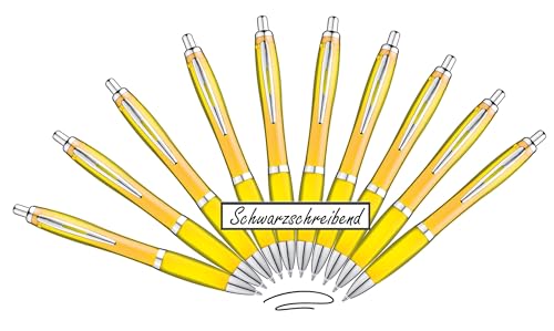 Libetui Set 10 Kugelschreiber ergonomische gelbe Kulli schwarze Tinte rutschfeste Griffzone Großraumine Schwarz Druckkugelschreiber schwarzschreibend Kulis 10er Gelb Libetui Set 10 Kugelschreiber ergonomische gelbe Kulli schwarze Tinte rutschfeste Griffzone Großraumine Schwarz Druckkugelschreiber schwarzschreibend Kulis 10er Gelb von Libetui