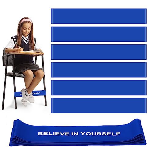 Libima 24 Stück Klassenzimmer-Stuhlbänder für Kinder mit zappeligen Füßen, inspirierende Fidget-Bänder für Klassenzimmerstuhl, flexibles Sitzen für Schüler, ADHS, sensorische Bedürfnisse (dunkelblau, von Libima
