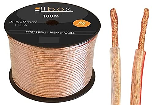 Libox Kabel gÅ‚oÅ›nikowy 2Ã—4 00mm LB0048 Audio Cable 100 m Transparent von Libox