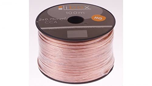 Libox Kabel gÅ‚oÅ›nikowy 2x0 75mm LB0006 Audio Cable 100 m Transparent von Libox