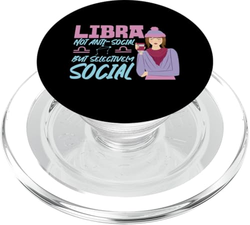 Sternzeichen Waage: nicht sozial, sondern selektiv sozial PopSockets PopGrip für MagSafe von Libra Zodiac Sign Designs For Women