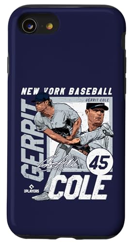 Gerrit Cole | New York Y MLB Baseballspieler | MLBGCO204M Hülle für iPhone SE (2020) / 7 / 8 von License Champs