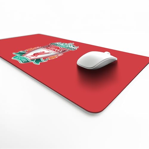 Licensed Décor Liverpool FC Schreibtischunterlage – Hervorgehobenes farbiges Wappen auf Marke rot – 35 x 60 cm von Licensed Décor