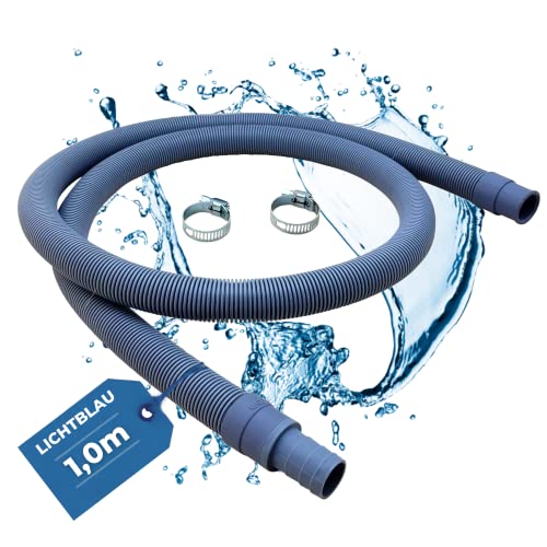 Lichtblau Ablaufschlauch Verlängerung I 1m I Waschmaschine Geschirrspüler I Komplettes Set inkl. Schlauchschellen I Wasserablaufschlauch universell verwendbar Hersteller unabhängig, Lichtblau Ablaufschlauch Verlängerung I 1m I Waschmaschine Geschirrspüler I Komplettes Set inkl. Schlauchschellen I Wasserablaufschlauch universell verwendbar Hersteller unabhängig, von Lichtblau