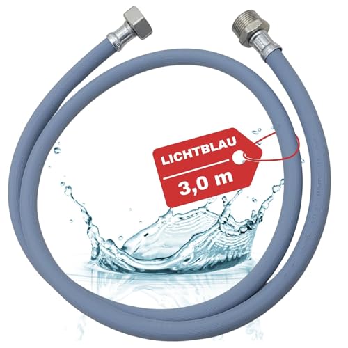 Lichtblau Zulaufschlauch Verlängerung mit Metallgewinde I 3,0m I Waschmaschine Geschirrspüler Anschluss I 3/4 Zoll I Verlängerung für Wasserzulaufschlauch universell verwendbar Hersteller unabhängig Lichtblau Zulaufschlauch Verlängerung mit Metallgewinde I 3,0m I Waschmaschine Geschirrspüler Anschluss I 3/4 Zoll I Verlängerung für Wasserzulaufschlauch universell verwendbar Hersteller unabhängig von Lichtblau