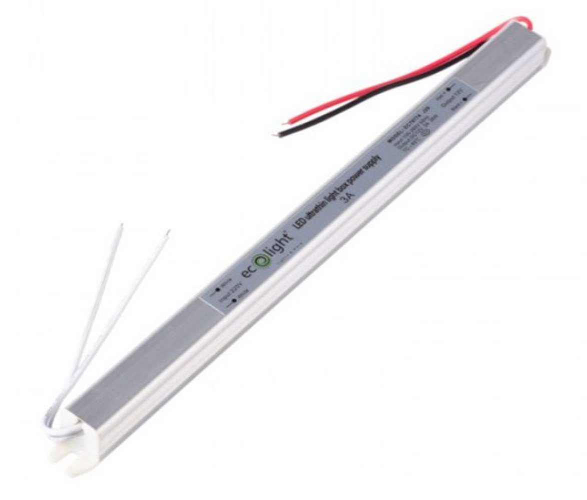 Lichtideen 1072 Möbel Netzteil Ultra Slim 12 Volt 36 Watt Netzteil (Extrem Flach für Möbeleinbau geeignet) von Lichtideen