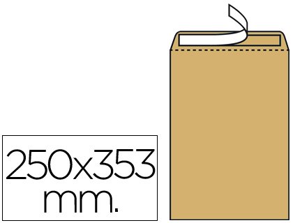 Auf LIDERPAPEL Tasche N.11 Kraft länglich 250 x 353 mm 250 Stück Silikon Box Streifen von Liderpapel