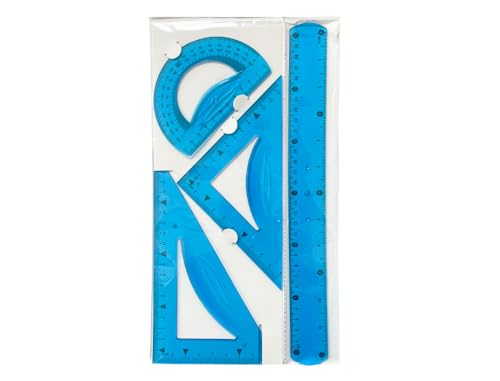 Liderpapel Winkelset, 10 cm, Karton, 14 cm, Lineal, 30 cm und Halbkreis, biegsam, aus Flachmann Liderpapel Winkelset, 10 cm, Karton, 14 cm, Lineal, 30 cm und Halbkreis, biegsam, aus Flachmann von Liderpapel