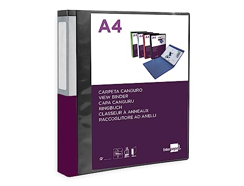 LiderPAPEL KAUFSBUCH 2 Ringe 25 mm Polypropylen DIN A4 schwarz blickdicht von Liderpapel