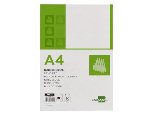 Liderpapel 03341 Notizblock Besteck recarton bedruckt 250 g/m2 A4 297 x 210 mm Papier grün von Liderpapel