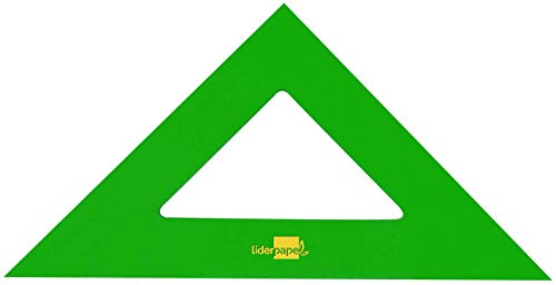 Liderpapel 943373 Dreieck 45 Grad Dimension Hypotenuse 32 cm große Qualität Acryl grün von Liderpapel