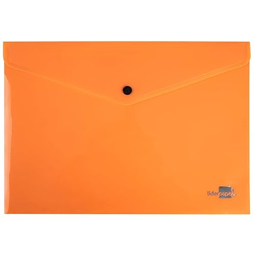 Liderpapel Aktenmappe Brosche Polypropylen DIN A4 fluoreszierend orange blickdicht 50 Blatt von Liderpapel