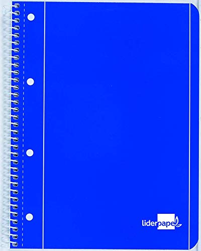 Liderpapel BE14 Notizbuch, A4, Spiralbindung, Blau von Liderpapel