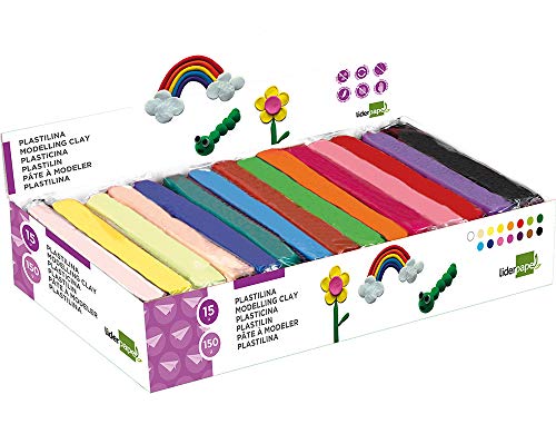 Liderpapel Knete, 150 g, 15 Stück, verschiedene Farben von Liderpapel