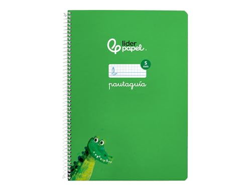 Liderpapel Notizbuch mit Spiralbindung, A4, Softcover, 80 h, 75 g, liniert, 5 mm, grün. von Liderpapel