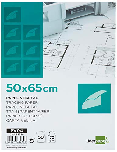 Liderpapel PV04 Zeichenpapier, eine Packung mit 50 Blatt von Liderpapel