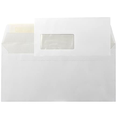 Liderpapel SB09 Briefumschläge mit Fenster, 115 x 225 mm, Weiß, 500 Stück von Liderpapel