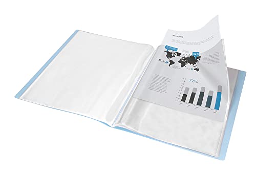 Liderpapel Schaufenstermappe, 30 Hüllen, Polypropylen, DIN A4, blickdicht, Himmelblau von Liderpapel