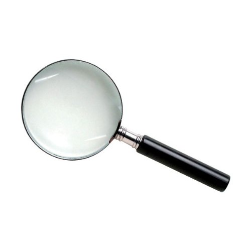 Liderpapel - Lupe aus Glas, Metallring, schwarzer Griff, Durchmesser 50 mm von Liderpapel