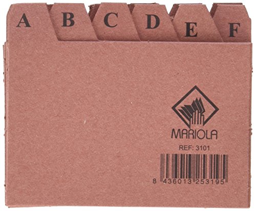 MARIOLA 3101 Alphabetisches Index 24, Positionen Pappe, Pultordner, 65 x 95 von Liderpapel