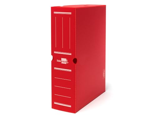 Ultimative Aktenbox, Kunststoff, rot, Größe 387 x 275 x 105 mm von Liderpapel