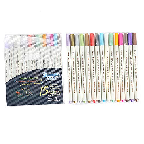 Lidylinashop brushpen hand lettering stifte Goldstifte metallisch Kunststifte Pinselstifte gesetzt Pinselstifte Kalligraphie Metallische Markierungsstifte 15 von Lidylinashop