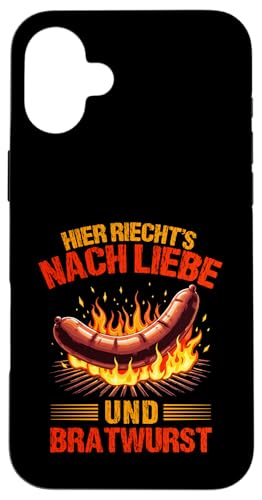 Liebe Bratwurst Grillen Vatertag Humor Papa Für Männer Hülle für iPhone 16 Plus von Liebe Bratwurst Grillen Vatertag Geschenk Papa