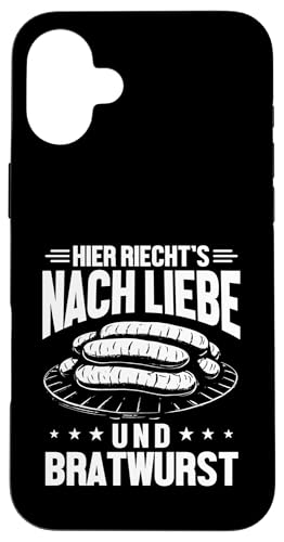 Liebe Bratwurst Grillen Vatertag Humor Papa Für Männer Hülle für iPhone 16 Plus von Liebe Bratwurst Grillen Vatertag Geschenk Papa