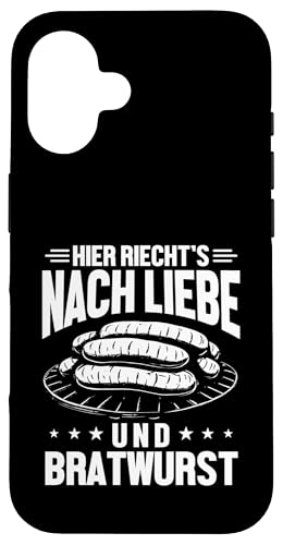 Liebe Bratwurst Grillen Vatertag Humor Papa Für Männer Hülle für iPhone 16 von Liebe Bratwurst Grillen Vatertag Geschenk Papa